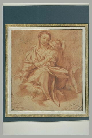 Vierge tenant une écuelle et l'Enfant