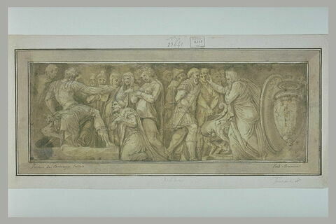 La continence de Scipion (ou La famille de Darius devant Alexandre ?) ; prisonniers amenés devant un magistrat ; vase, image 1/1