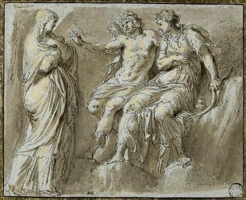 Latone se plaignant à Apollon et à Diane des mépris de Niobé