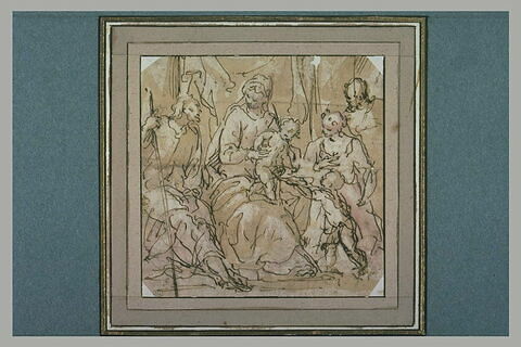 Vierge à l'Enfant avec saint Jean-Baptiste et d'autres saints, image 1/1