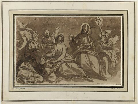 Apparition de saint Pierre à sainte Agathe dans sa prison, image 1/2