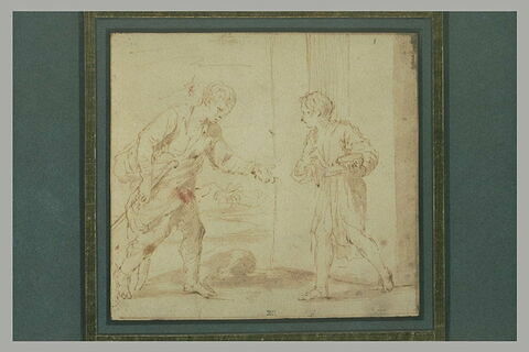 Rencontre de deux jeunes mendiants, Jacob et Esaü (?), image 1/1