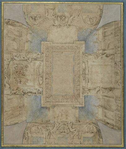 Ornement d'un plafond de la villa Borghese, image 1/3