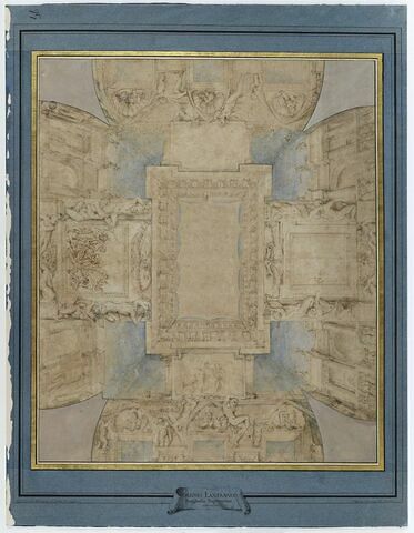 Ornement d'un plafond de la villa Borghese, image 2/3