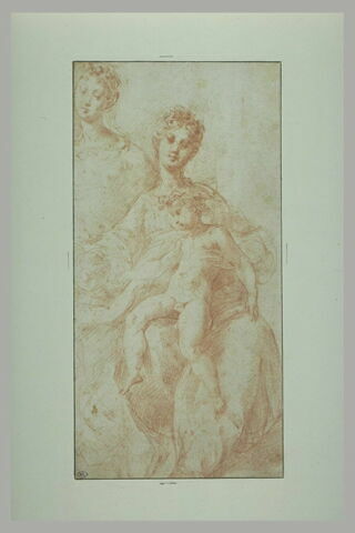 Vierge à l'Enfant avec le petit saint Jean, et reprise du buste de la Vierge, image 2/2