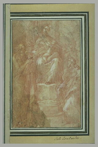 Vierge à l'Enfant trônant avec saint Jérôme, saint François et des saints, image 2/2