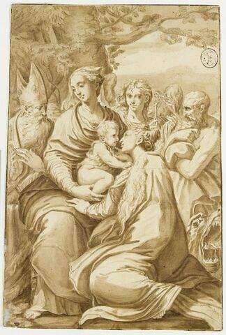 Vierge et l'Enfant avec saint Pétrone, un ange, saint Jérôme et sainte Marguerite