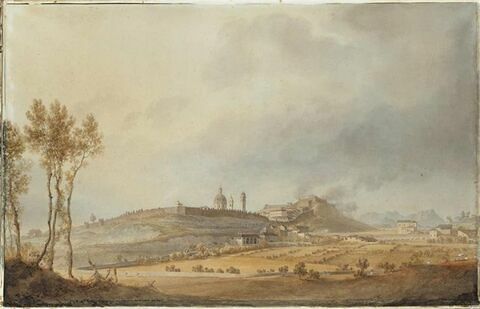 Vue de la ville et du château de Lonato le 3 août 1796, image 1/1