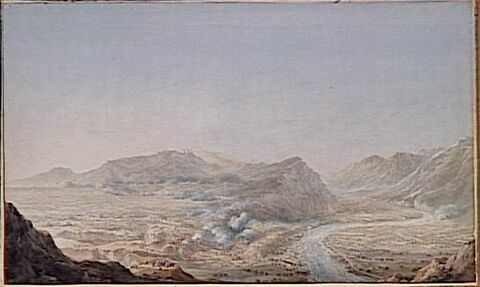 Vue de Rivoli avec une partie de la vallée de l'Adige le 14 janvier 1797