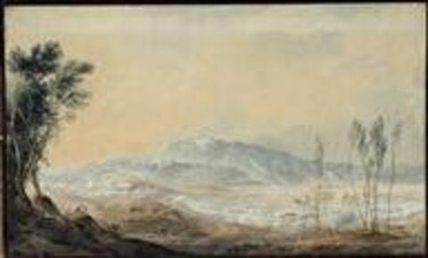 Vue du bassin de Rivoli, entre les monts Corona et Pipolo le 14 janvier 1797, image 1/1