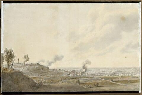 Première attaque des Français à la bataille de Montebello en vue de la ville de Casteggio le 8 juin 1800