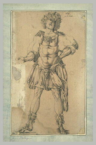 Etude d'une figure de guerrier vêtu à la romaine, image 1/1
