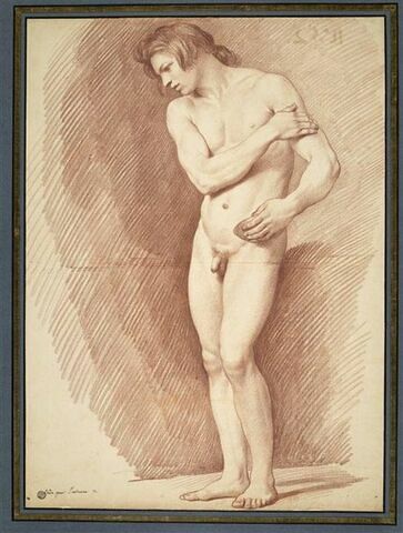 Jeune homme nu, debout, tourné vers la gauche, tenant une coupe, image 1/3