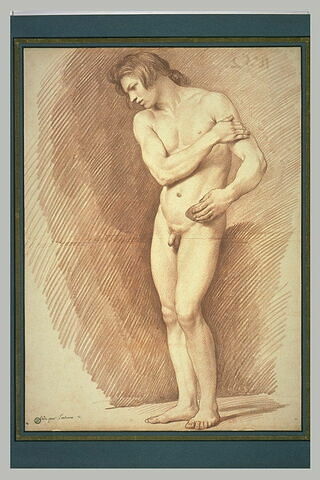 Jeune homme nu, debout, tourné vers la gauche, tenant une coupe, image 2/3