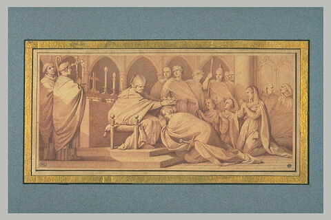 Le Pape Etienne III donnant l'onction royale à Pépin le Bref et sa famille, image 3/3
