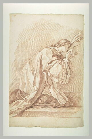 Un diacre ? Saint Jean Baptiste baisant la main du Christ ?, image 2/2