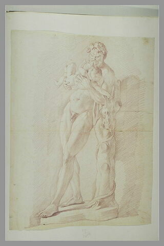 Silène debout, tenant le jeune Bacchus dans ses bras, image 2/2