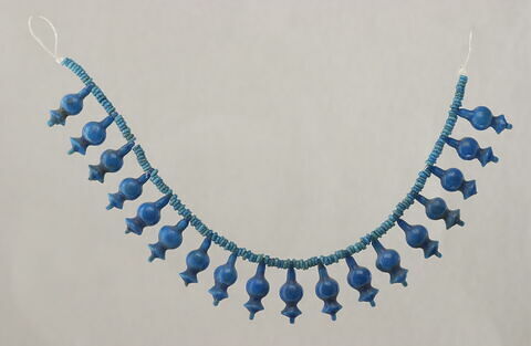 collier ; perle rondelle ; perle en bleuet, image 1/1