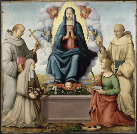 L'Assomption, avec saint François et sainte Élisabeth, saint Antoine de Padoue et sainte Catherine, image 1/2