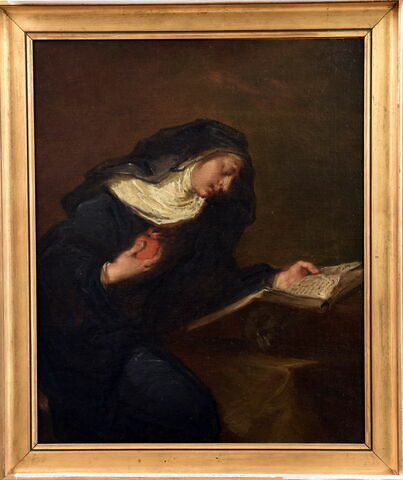 Une sainte lisant (Sainte Gertrude la Grande ?), image 1/2