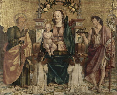 La Vierge et l'Enfant entre saint Pierre et saint Jean-Baptiste avec deux anges agenouillés