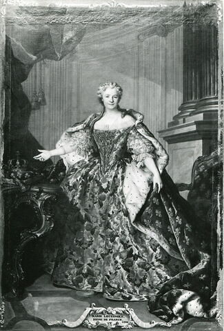 Portrait en pied de Marie Leczinska, reine de France