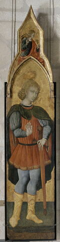 Saint Vittorino (?) (au-dessus : l'Ange de l'Annonciation)
