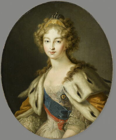 Portrait de l’impératrice Elisabeth Alexeevna (1779-1826), épouse  du tsar Alexandre Ier, 1815