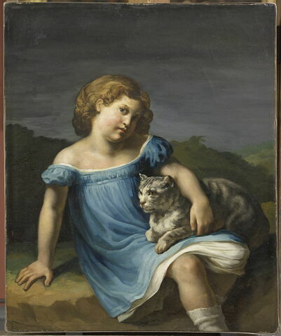 Louise Vernet enfant, fille du peintre Horace Vernet, plus tard femme du peintre Paul Delaroche.