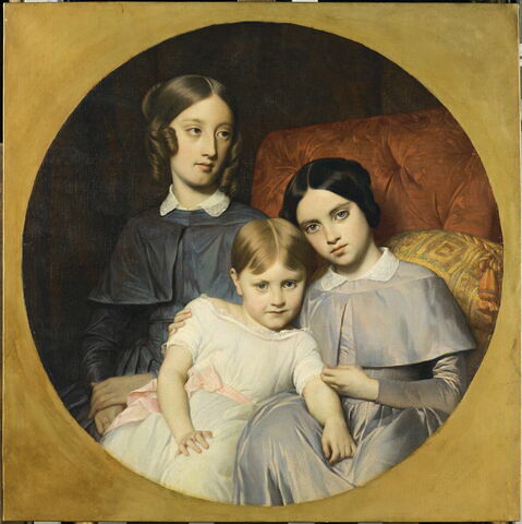 Portrait des trois filles d'Alphonse Jacob-Desmalter (plus tard Mmes Guillaume, Lacasse et Rouart)