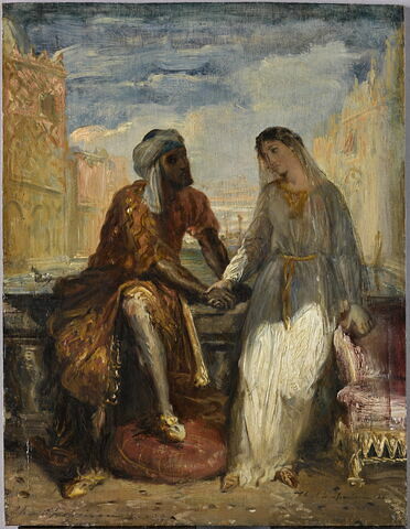 Othello et Desdémone à Venise. Othello rcontant à esdémone sa vie (Shakespeare, Othello, acte I, scène 3).