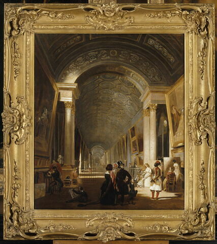 Vue de la Grande Galerie du Louvre, 1841, image 2/2