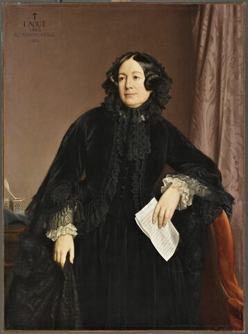 Madame de Longchamp, née Barry (morte en 1863), tenant son testament