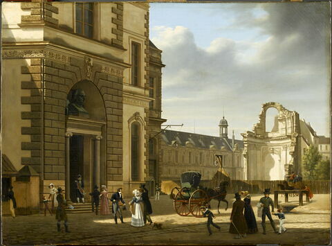 Entrée du muséum et ruines de Saint-Louis du Louvre