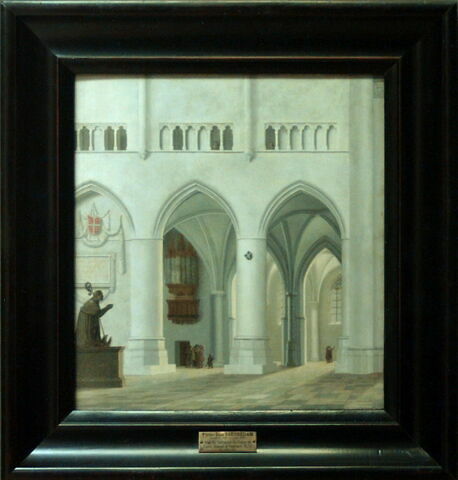 Vue du chœur de l’église Saint-Bavon à Haarlem avec la tombe fictive d’un évêque, image 5/5