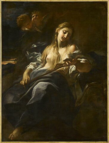 La Madeleine en méditation devant un crucifix