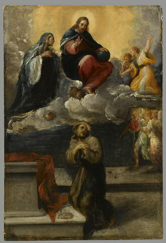 Le Christ et la Vierge apparaissant à saint François d'Assise