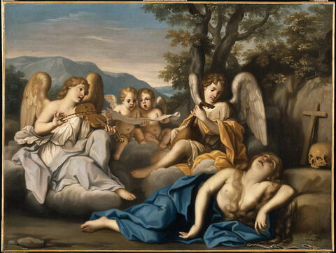 L'Extase de la Madeleine avec des anges musiciens, image 2/3