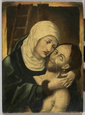 Pietà à mi-corps (la Vierge en buste serrant contre elle le corps de son fils)