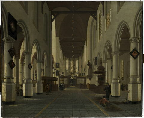 Intérieur de la Vieille Eglise (Oude Kerk) de Delft, image 1/4