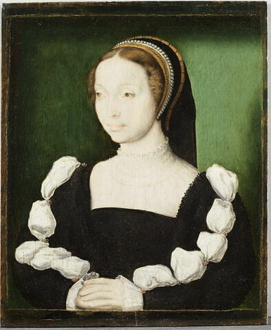 Anne Stuart, dit autrefois Portrait présumé d'Anne de La Queille, ou encore:  Portrait de Jacqueline de Rohan-Gyé., image 1/9