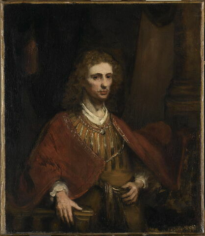 Portrait d'homme en manteau rouge
