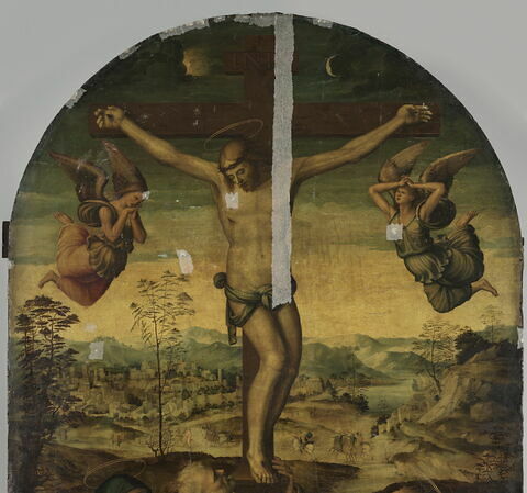 Le Christ en croix avec la Vierge, saint Jean et le bienheureux Gilles franciscain, image 3/8