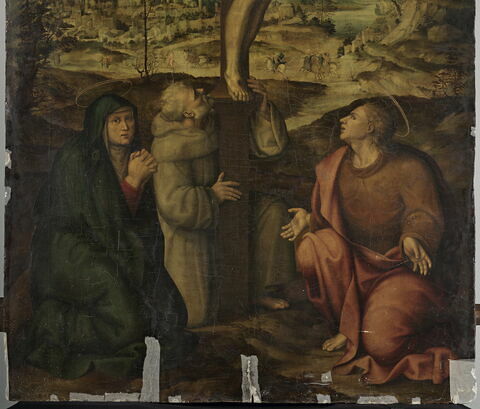 Le Christ en croix avec la Vierge, saint Jean et le bienheureux Gilles franciscain, image 4/8