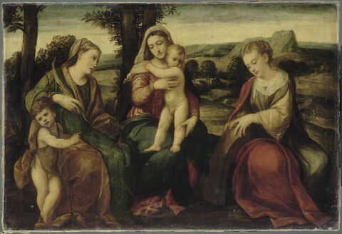 La Vierge à l'Enfant avec le petit saint Jean Baptiste, sainte Catherine d'Alexandrie et sainte Agnès