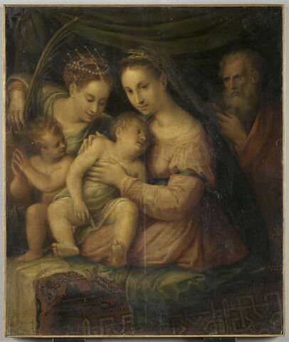 La Sainte Famille avec sainte Catherine et le petit saint Jean Baptiste