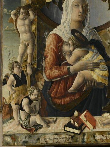 La Vierge allaitant l'Enfant avec huit anges musiciens, image 7/10