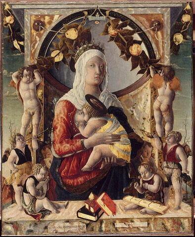 La Vierge allaitant l'Enfant avec huit anges musiciens, image 10/10