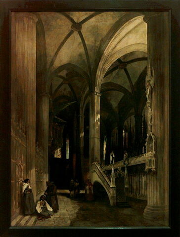 Vue de l'intérieur de la cathédrale Sainte-Eulalie à Barcelone., image 2/2
