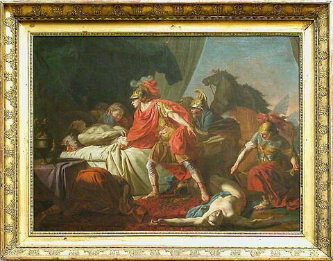 Achille dépose le cadavre d'Hector aux pieds du corps de Patrocle, image 2/3